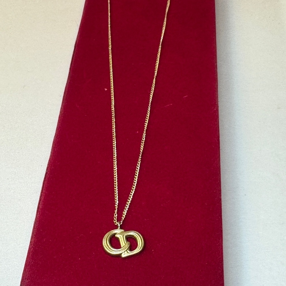 Designer Gold Initial Pendant Necklace - Picture 13 of 13